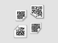 Пример наклейки с qr - кодом